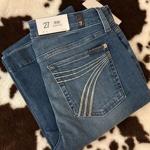 7 For All Mankind Blue Flare & Wide Leg Jeans
